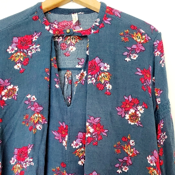 Free People retro floral print swing tunic dress - Picture 5 of 8